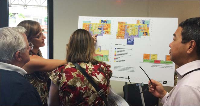 Preliminary renderings and design plans for the Kona Judiciary Complex were unveiled Dec. 16, 2014.