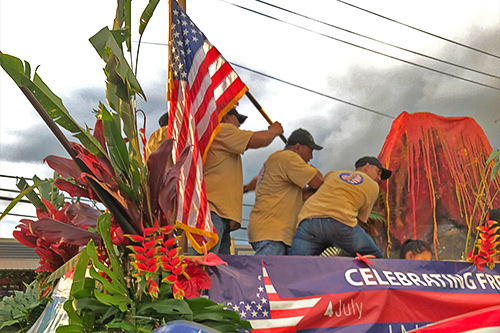 Members of the Big Island Drug Court team in the 2019 Kailua-Kona Fourth of July parade.