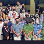 Alt text: Participants in the Kauai Self-Help Center’s 10th Anniversary event on December 15, 2021.