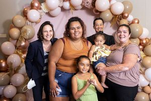 Image of Laura Knutsen, Nobriga family, and Judge Ng.